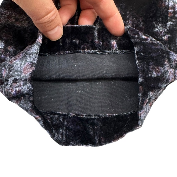 LUCKY BRAND Crushed Velvet Pants Dark Purple &Cropped Women’s Size 6 Whimsigoth - Picture 9 of 16